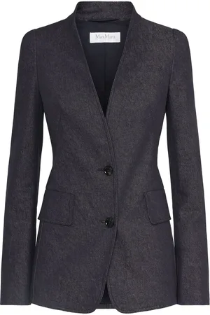 Max Mara Chaqueta De Algodón Efecto Denim