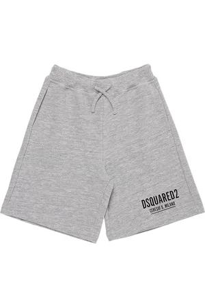 Dsquared2 Shorts De Algodón Con Logo Estampado