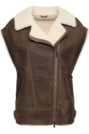 Brunello Cucinelli Chaqueta De Ante Y Shearling