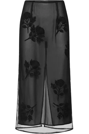BLUMARINE Falda Midi Con Bordado