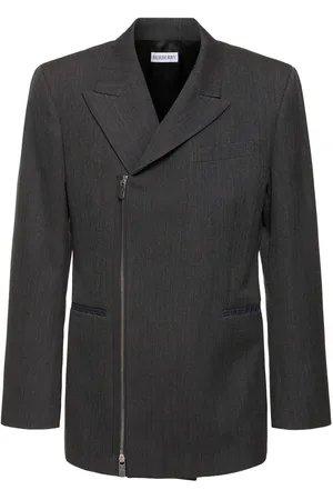 Burberry Blazer De Lana Con Cremallera