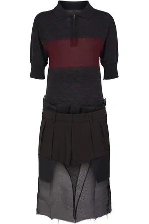 Maison Margiela Vestido Midi De Lana