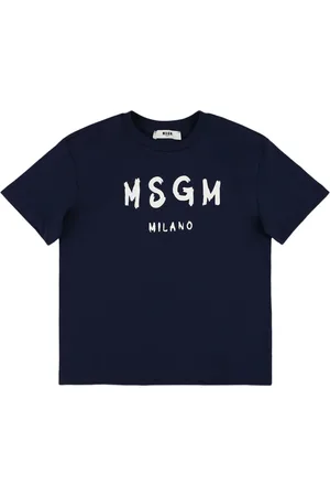 Msgm Camiseta De Jersey De Algodón Estampada