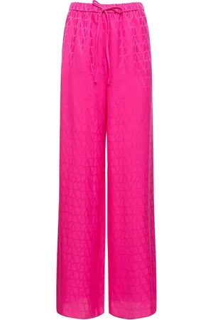VALENTINO Pantalones Anchos De Satén De Seda