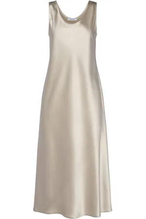 Max Mara Vestido Midi De Satén Seda
