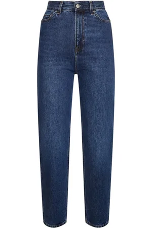 Totême Jeans De Algodón Orgánico Con Cintura Alta