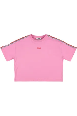 Msgm Camiseta De Jersey De Algodón Bordada