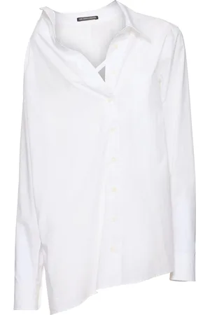 ANN DEMEULEMEESTER Camisa De Popelina Con Hombro Caído
