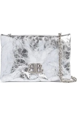 Balenciaga Bolso Pequeño Nano Monaco De Piel Metalizada