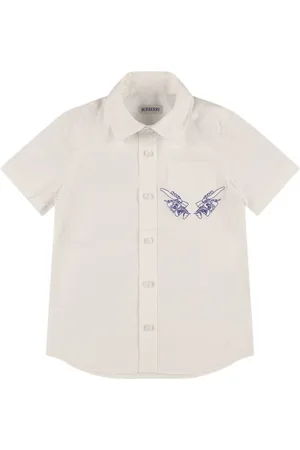Burberry Camisa De Popelina De Algodón Stretch