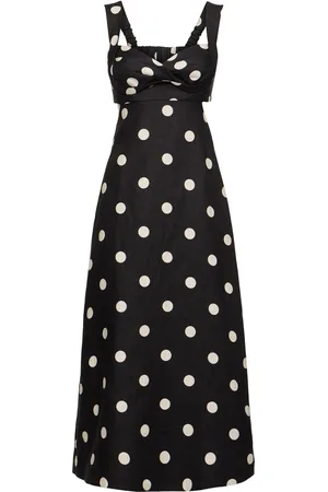 ZIMMERMANN Vestido Midi De Lino Con Lunares