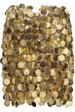 Paco rabanne Falda Mini De Malla Con Lentejuelas