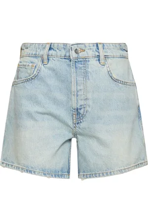 ANINE BING Shorts De Denim De Algodón