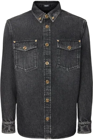 VERSACE Camisa De Denim De Algodón
