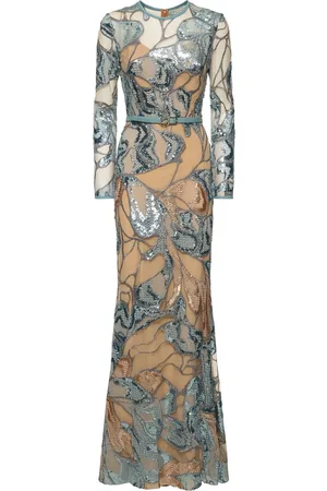 Elie saab Vestido Largo De Tul Bordado