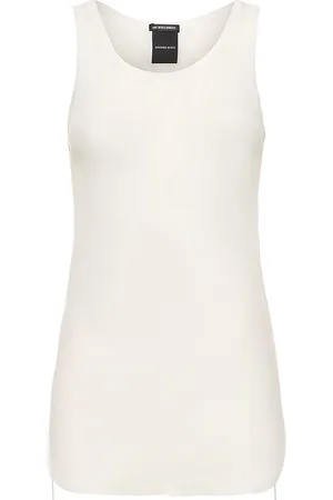 ANN DEMEULEMEESTER Tank Top De Algodón Acanalado