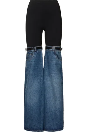 COPERNI Pantalones Acampanados De Denim Y Jersey