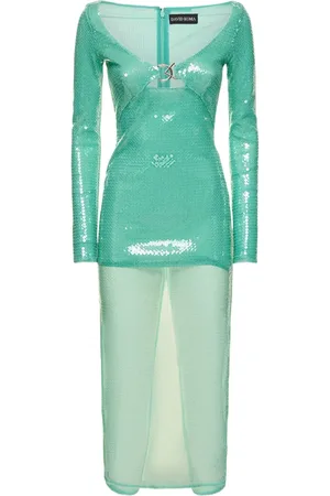 DAVID KOMA Vestido Midi Con Lentejuelas