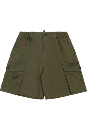 Dsquared2 Shorts Cargo De Gabardina De Algodón Stretch