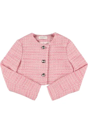 MONNALISA Chaqueta De Bouclé De Algodón Estampado