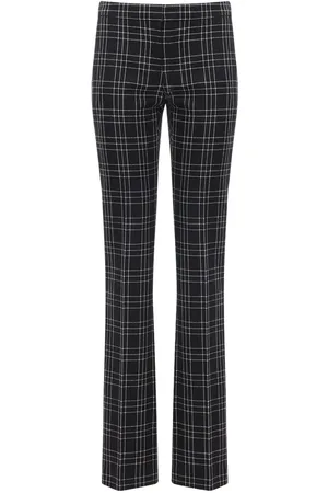 Alexander McQueen Pantalones Pierna Recta De Lana A Cuadros