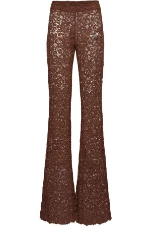 ERMANNO SCERVINO Pantalones Acampanados De Mezcla De Algodón