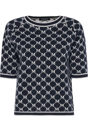 Max Mara Top De Punto Con Manga Corta
