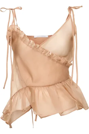 Cecilie Bahnsen Top De Organza De Seda
