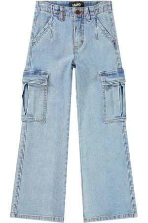 Molo Pantalones Cargo De Denim De Algodón