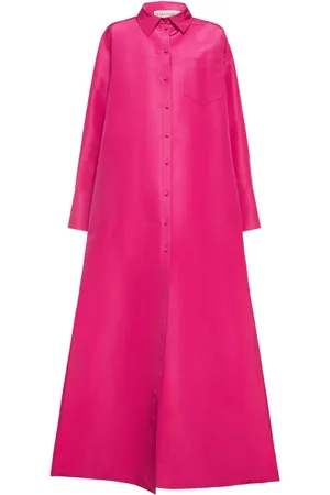 VALENTINO Vestido Camisero De Faille De Seda