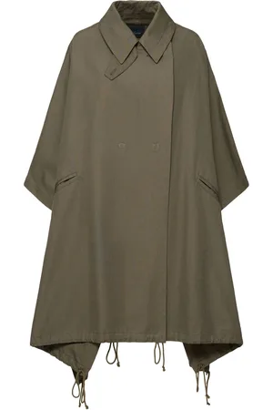 YOHJI YAMAMOTO Trench De Lona De Algodón