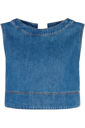 Max Mara Top De Denim Sin Mangas