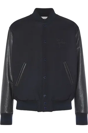 Golden Goose Bomber De Lana Con Mangas De Piel