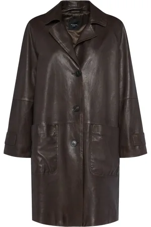 Max Mara Abrigo Corto De Piel