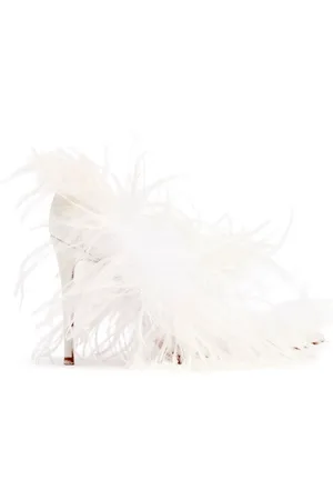 Gianvito Rossi Salones De Malla Y Plumas 105mm
