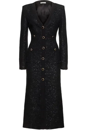 Alessandra Rich Vestido Midi Con Lentejuelas