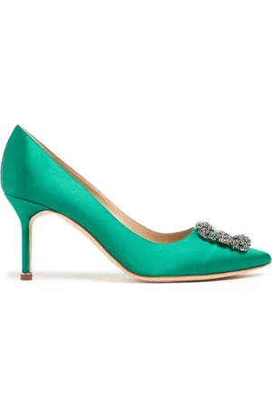 Manolo Blahnik Zapatos De Tacón De Satén 70mm