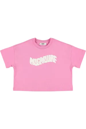 Msgm Camiseta De Jersey De Algodón Con Logo