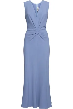 Victoria Beckham Vestido Midi De Cady Fruncido