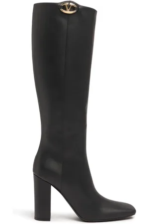 VALENTINO GARAVANI Botas Altas De Piel 100mm
