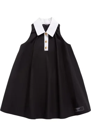 Balmain Vestido Camisero De Popelina De Algodón