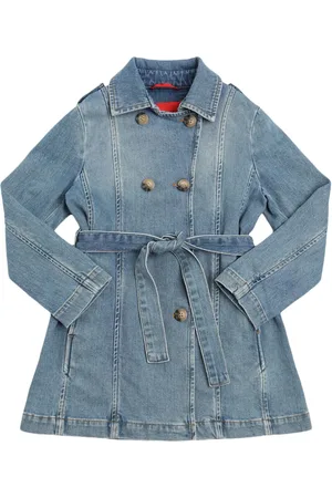 Max&Co. Trench De Denim De Algodón Con Cinturón