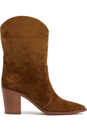 Gianvito Rossi Botas Vaqueras De Ante 70mm