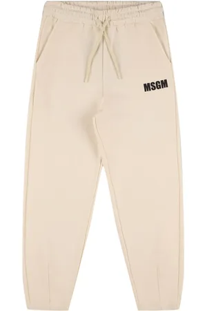 Msgm Pantalones De Algodón Con Logo