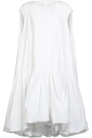 The Row Vestido Midi De Popelina Con Volantes