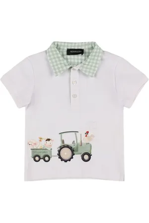 MONNALISA Polo De Piqué De Algodón Estampado