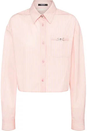 VERSACE Camisa Corta De Popelina De Algodón