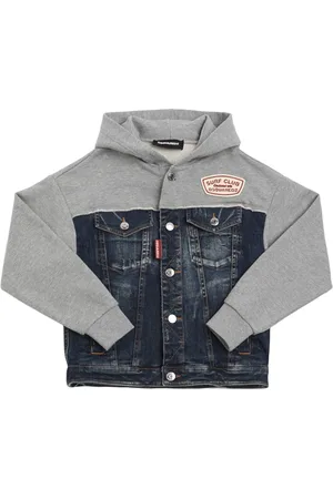 Dsquared2 Chaqueta De Denim Y De Algodón Con Capucha