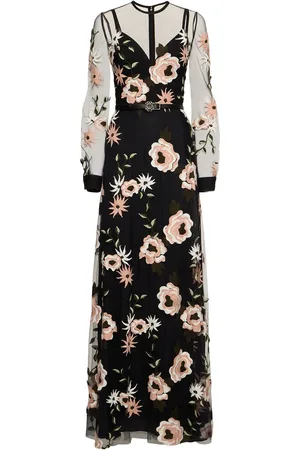 Elie saab Vestido Largo De Tul Bordado