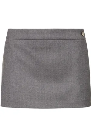 WARDROBE.NYC Minifalda De Lana Stretch